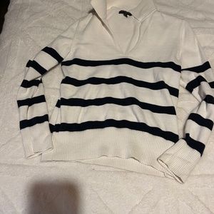 blue striped banana republic sweater